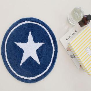 빅스타 원형 발매트 (네이비)