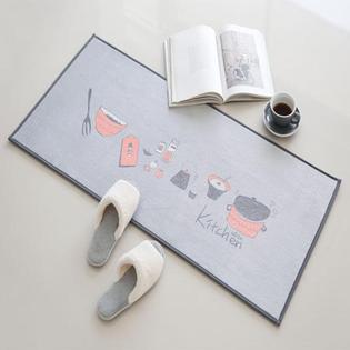 보글보글 주방매트 (그레이+핑크)