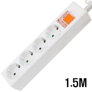 4구 접지 SW  멀티탭 WHITE 1.5M