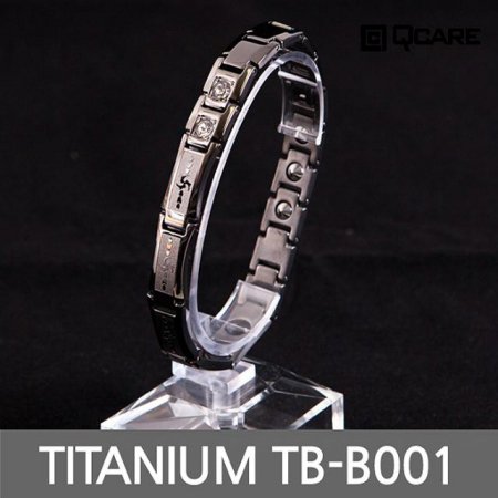  티타늄 게르마늄 자석 팔찌 TB-B001 (다크그레이 M)