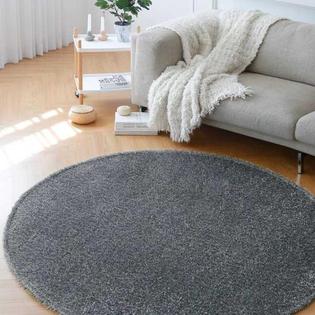 럭스 샤기 카페트 (원형 200cm) / 브라운