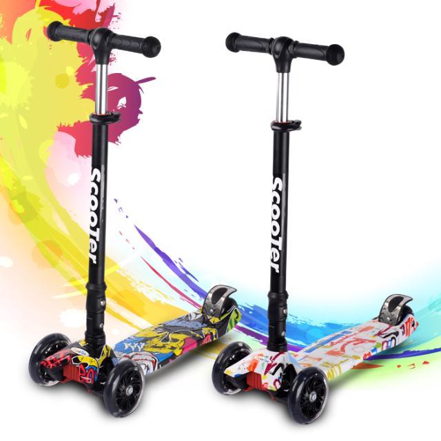 접이식 폴더형 티스쿠터 LED 킥보드 T SCOOTER [화이트/옐로우] 