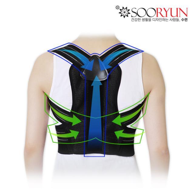 수련케어 프리미엄 백서포트벨트(S사이즈) SR112_S _바른 자세 교정 밴드