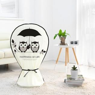 지퍼식 선풍기커버 부직포 우산부엉이(60x90)