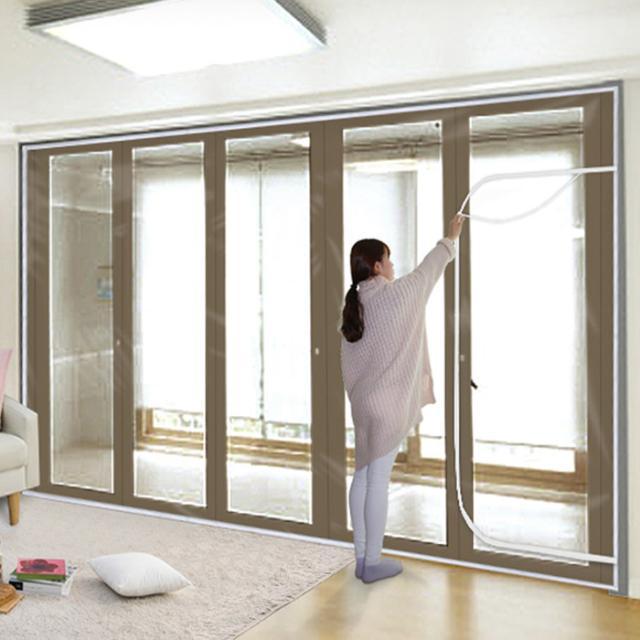 다샵 베란다형지퍼식 방풍 바람막이 투명 350x190cm