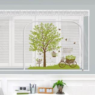 다샵 EVA창문형지퍼식 방풍 바람막이 초록향기 300x165cm