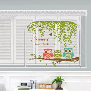 다샵 EVA창문형지퍼식 방풍 바람막이 행복부엉이 300x165cm