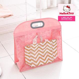 XXX단종XXX헬로키티 밀크 투명창 가방수납 M