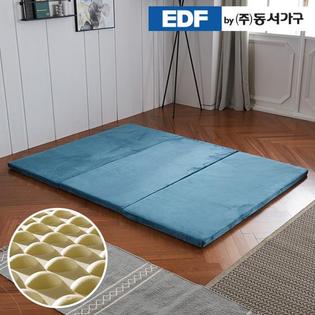 XXXXXX판매종료XXXXXX볼라텍스 3단 접이식 토퍼 매트리스 DS디바이드싱글 DF637083 _네이비