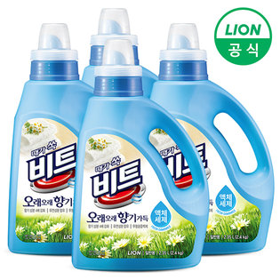 비트 오래향기 액체세제 3L 용기 4개 (일반용)