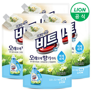 비트 오래향기 액체세제 2L 파우치 4개 (일반용)