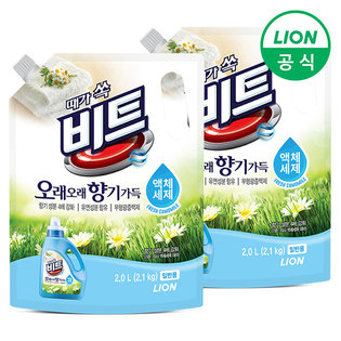 비트 오래향기 액체세제 2L 파우치 2개 (일반용)