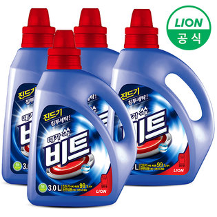 비트 액체세제 3L 용기 4개 (일반용)
