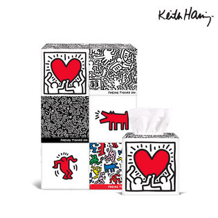 키스해링 ORIGINAL 천연펄프 미용티슈 250매 6입 1팩