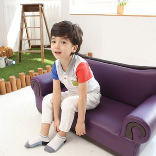코코 2인 유아소파 오렌지