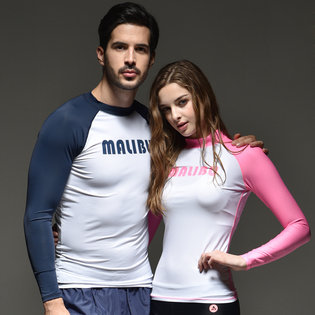 MALIBU 파스텔 래쉬가드 네이비 M 여성
