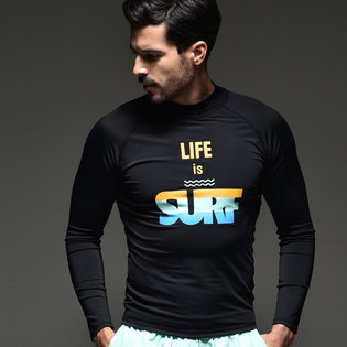 SURF 블루하와이 래쉬가드 오렌지 XL 남성