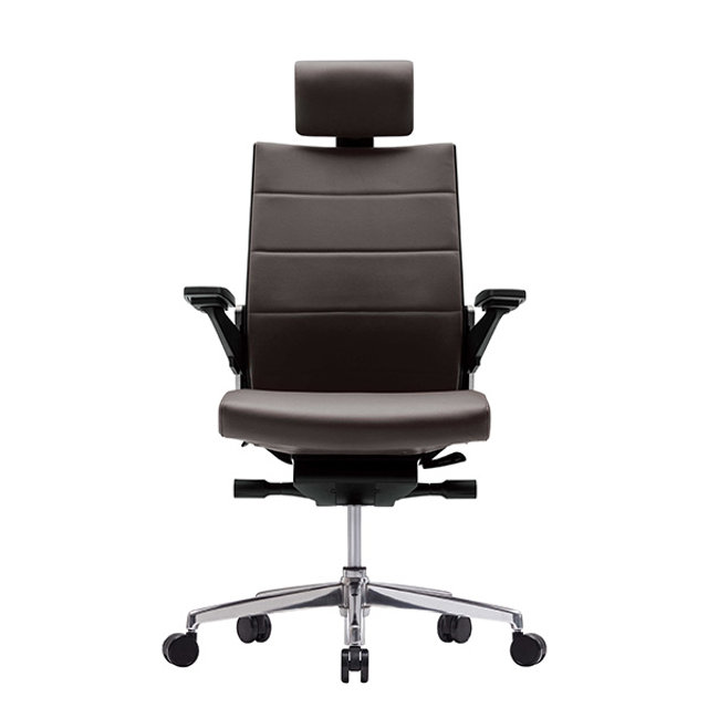 T80 의자(천연가죽, 블랙)