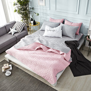 [2개구성] 퓨어 항균 누빔 스프레드 퓨어믹스핑크(150X210)