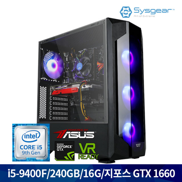 인텔 코어 i5 9세대 9400F + GTX 1660 GT46H 게이밍PC [Window 미포함]