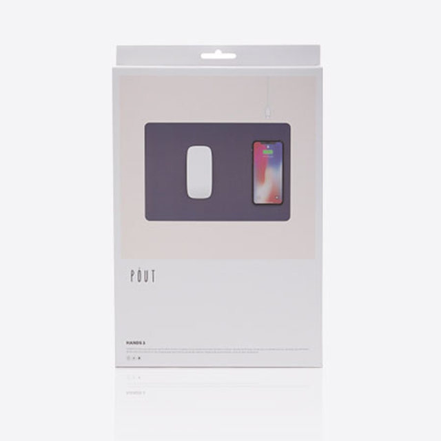 무선충전 마우스패드 HANDS3 [ 더스트 그레이 / 미드나잇 블루 ]