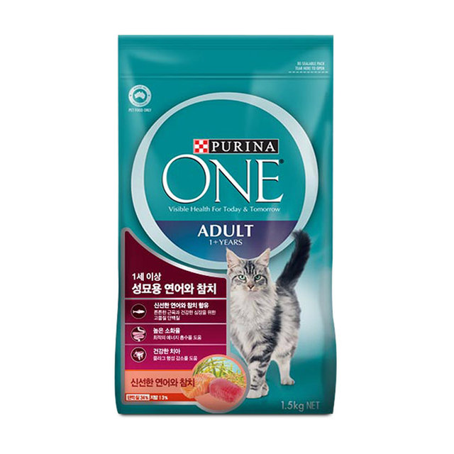 퓨리나 원캣 1세이상 순살연어와 참치 1.5KG