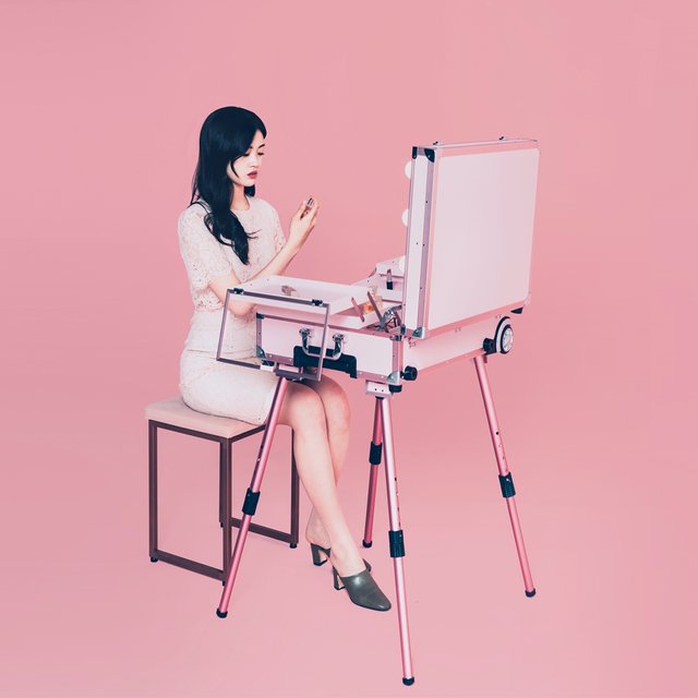  LED 조명화장대 마이퍼펙트데이 핑크