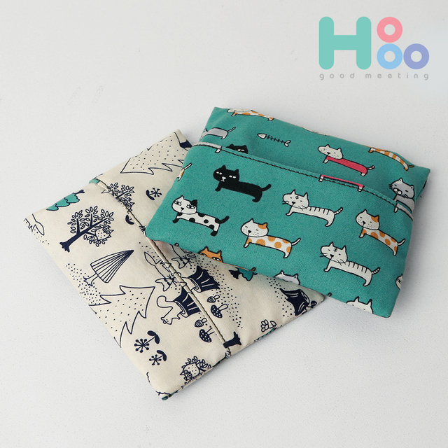 핫팩 파우치 손난로 주머니 고양이의휴일 민트