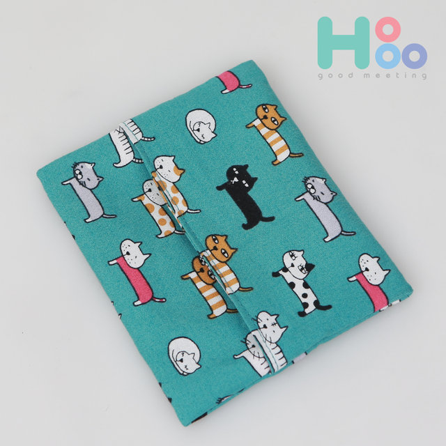 핫팩 파우치 손난로 주머니 고양이의휴일 민트