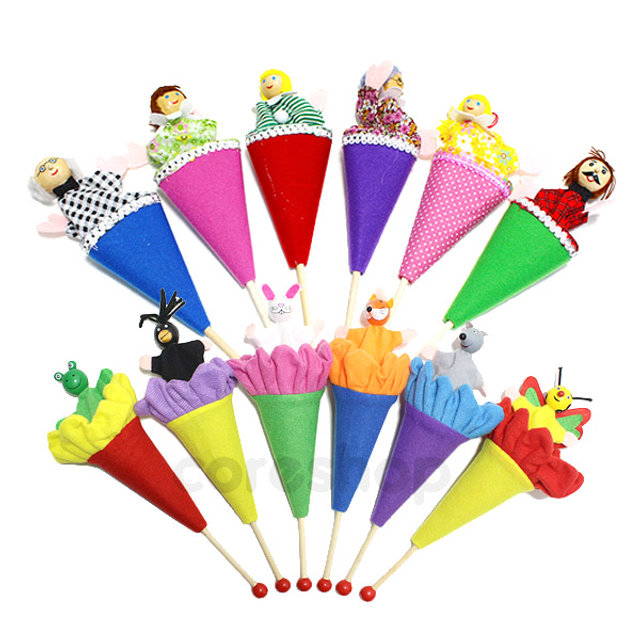 [캐스B] 막대인형가족 6종 + 막대인형 동물 6종