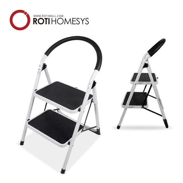 계단 사다리 2단 블랙