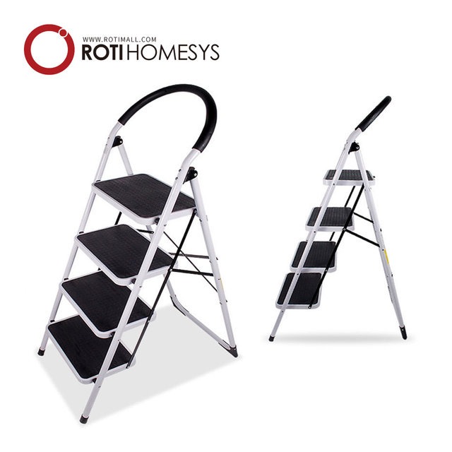 계단 사다리 4단 블랙