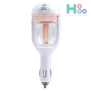 차량용 가습기 초음파 미니가습기 시거잭 N1핑크