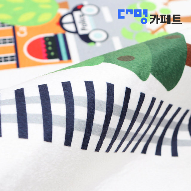 도로 놀이 시티 트레인 뽐므 키즈 DTP 러그 100X150