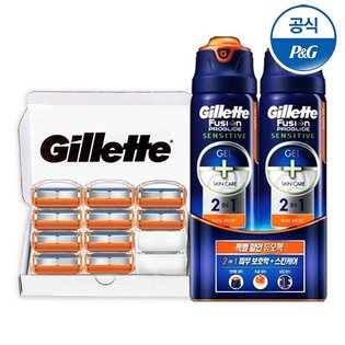퓨전 파워 면도날 10입 + 쉐이브젤 2개[G167][G145]