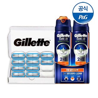 퓨전 프로쉴드 칠 면도날 10입 + 쉐이브젤 2개[G175][G145]