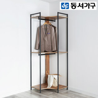  *취향저격 철제 오픈 클로젯  조립식 오픈형 600 코너장 _멀바우
