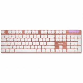 ARES Q150 크리스탈 키캡 LED 기계식키보드 로즈골드 청축
