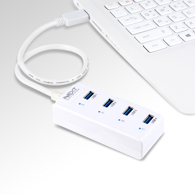 USB3.0 4포트 무전원 USB허브 케이블일체형 NEXT-505UH