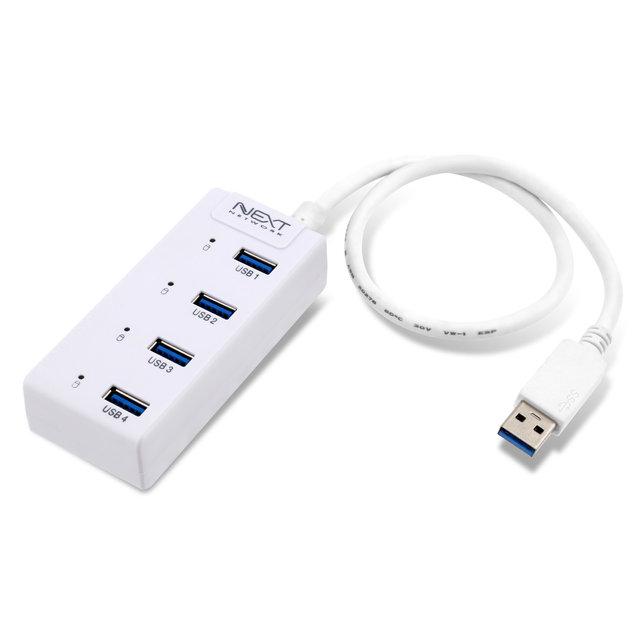 USB3.0 4포트 USB허브 케이블일체형 NEXT-505UHP