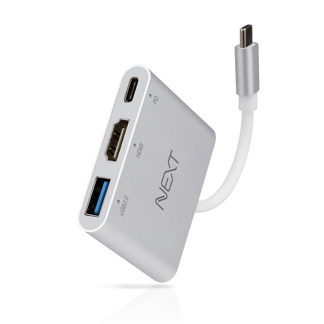 3in1 C타입 HDMI/USB3.0/PD 변환 컨버터 NEXT-411TCH
