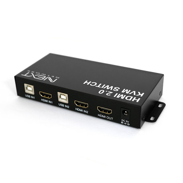 2포트 USB HDMI KVM 스위치 선택기 4K 60Hz 해상도 NEXT-7002KVM-4K