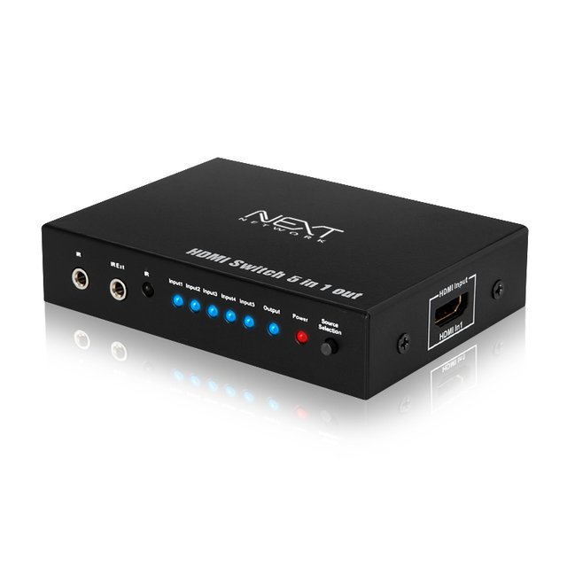 UHD HDMI2.0 5대1 모니터선택기 스위치 NEXT-405SW4K60
