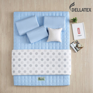천연라텍스 매트 7.5cm 킹 스카이블루 D75K+커버포함