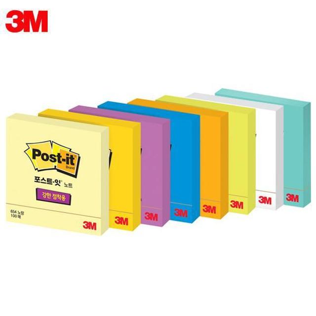  3M 슈퍼스티키 654-SSN 1패드 포스트잇 _그리움노랑