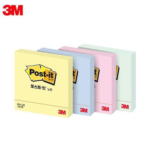  3M 일반형 654 포스트잇 _크림블루