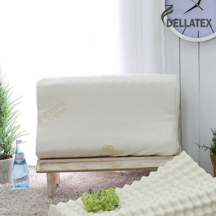 국내생산 천연라텍스 지압형베개 1+1_오가닉코튼