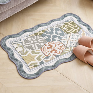 포르테_블루그린 자카드 발매트 50x70cm