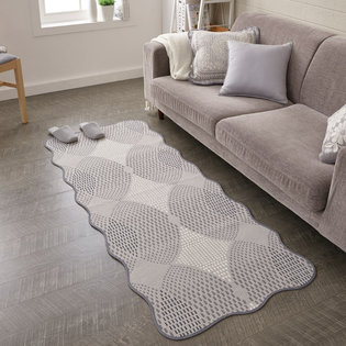 페리도트_그레이 자카드 쇼파매트 4인 65x240cm