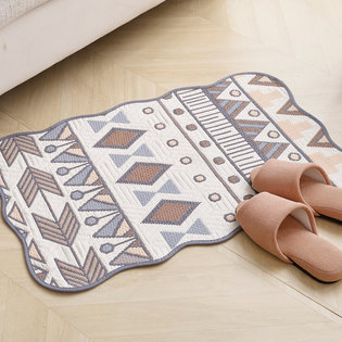 클로이_오렌지 자카드 발매트 50x70cm